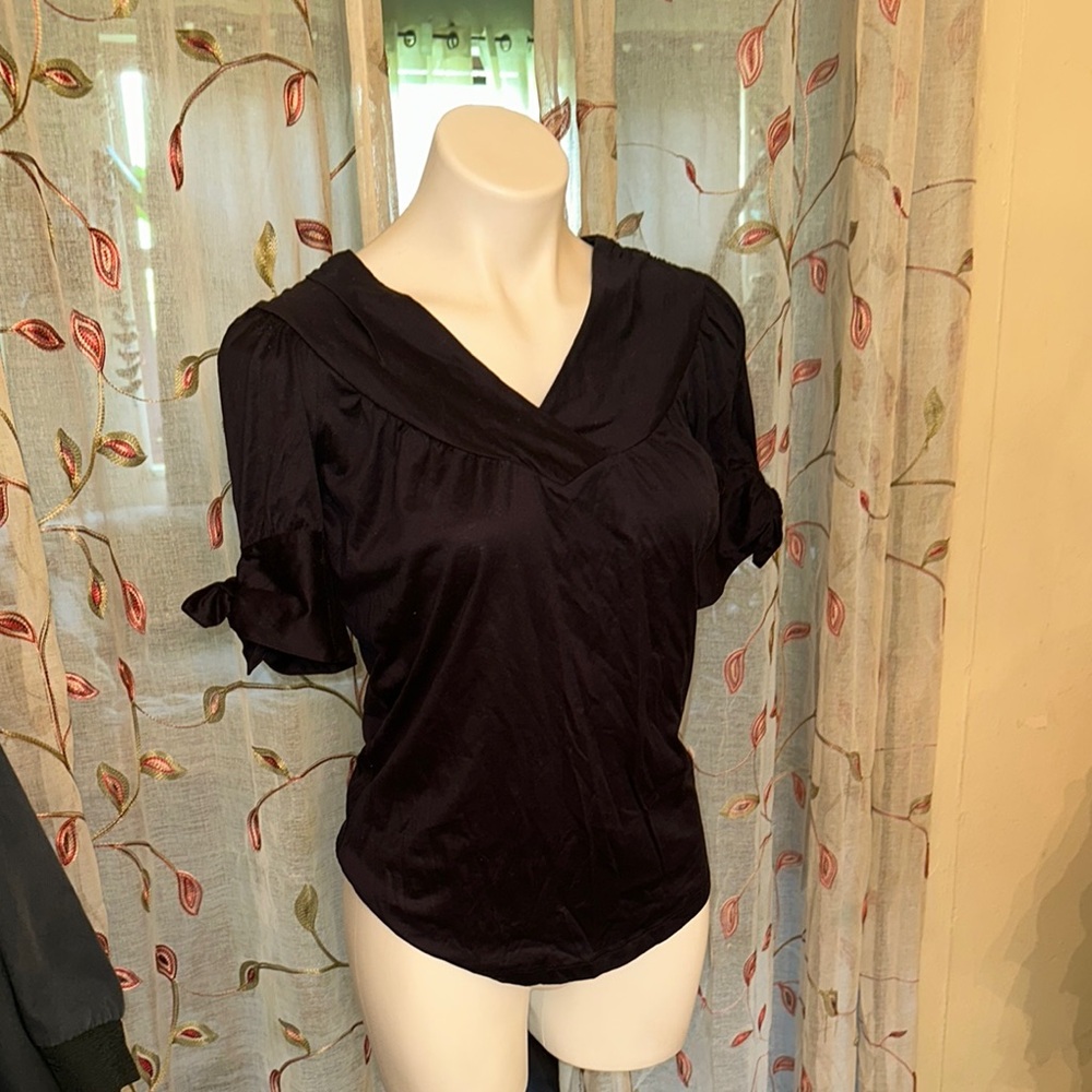 Marc Jacobs Black Satin Blouse